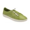 Lime Green Leather Kamari Casual Shoes | Lotus