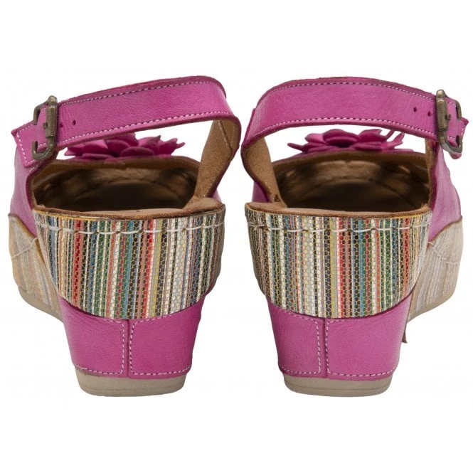 Magenta Leather Caria Slingback Shoes | Lotus 5 Magenta Leather Caria Slingback Shoes | Lotus - Image 3