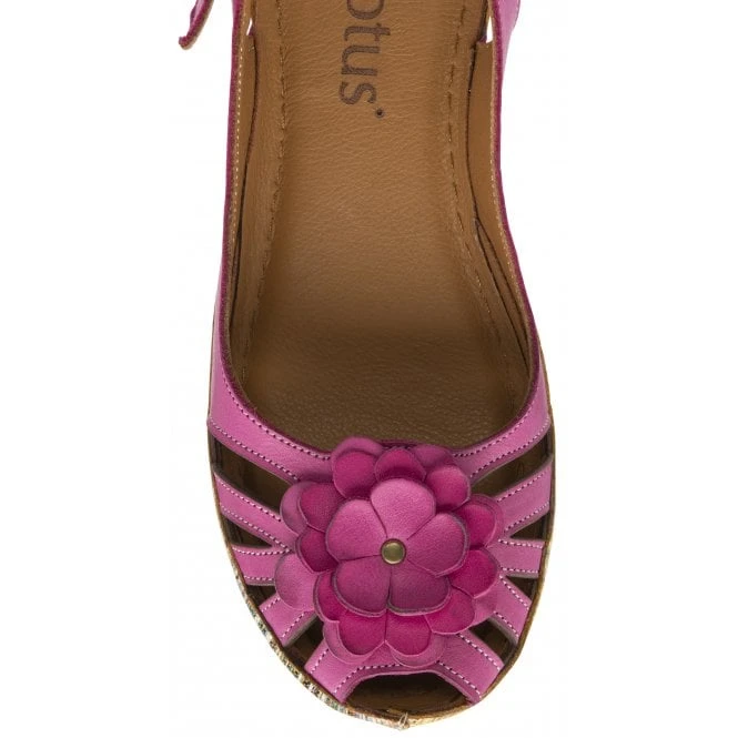 Magenta Leather Caria Slingback Shoes | Lotus 6 Magenta Leather Caria Slingback Shoes | Lotus - Image 4