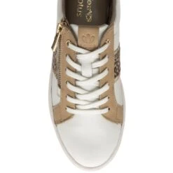 Natural & Leopard-Print Leather Sahara Zip-Up Trainers | Stressless By Lotus -Lotus Shoes Sale natural leopard print leather sahara zip up trainers stressless by lotus p13762 33204 medium
