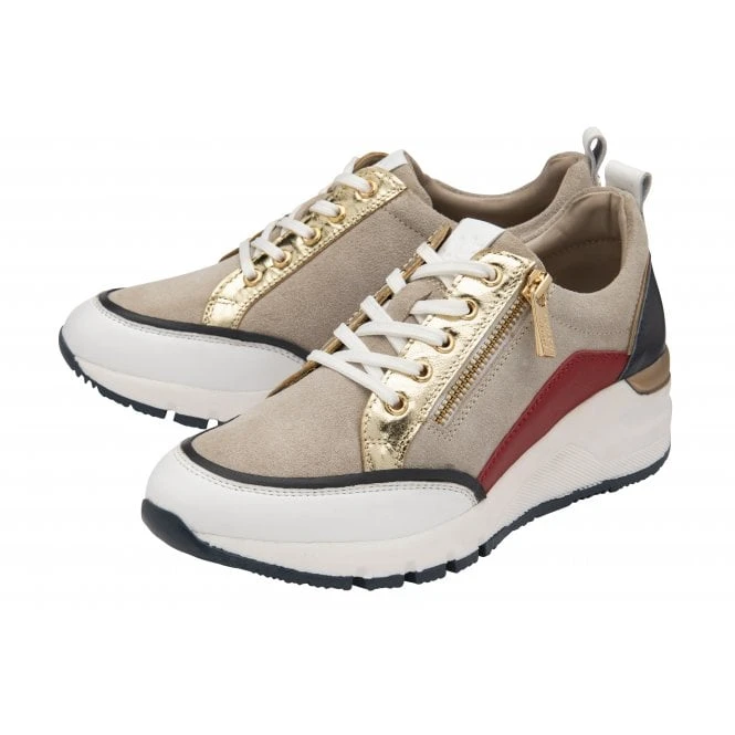 Natural Multi-Leather Sanford Casual Trainers | Stressless By Lotus 4 Natural Multi-Leather Sanford Casual Trainers | Stressless By Lotus - Image 2