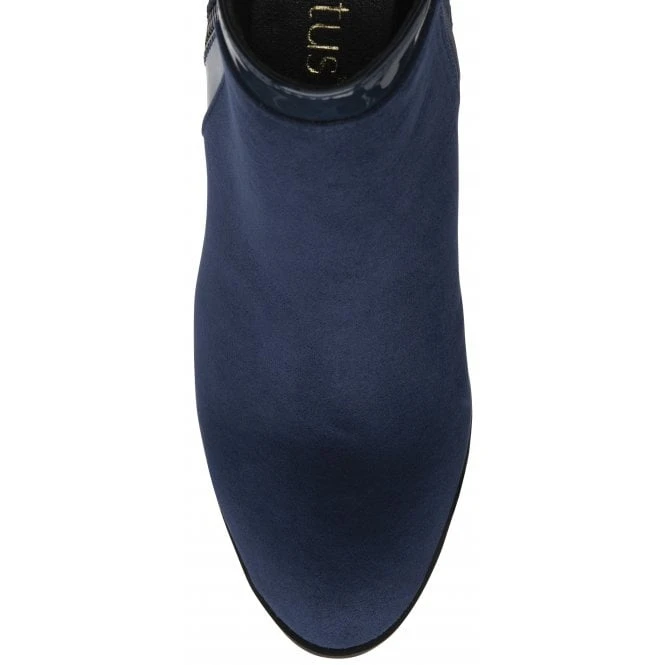 Navy & Animal-Print Rebecca Ankle Boots | Lotus 6 Navy & Animal-Print Rebecca Ankle Boots | Lotus - Image 4