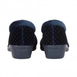Navy Beverley Velour Slippers | Lotus -Lotus Shoes Sale navy beverley velour slippers lotus p12848 29378 medium