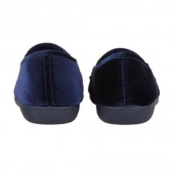 Navy Clarence Velour Slippers | Lotus -Lotus Shoes Sale navy clarence velour slippers lotus p12863 29693 medium