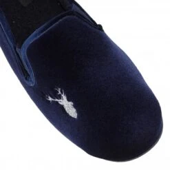 Navy Clarence Velour Slippers | Lotus -Lotus Shoes Sale navy clarence velour slippers lotus p12863 29694 medium