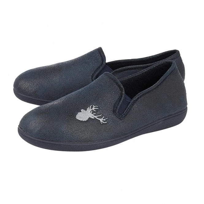 Navy Claude Full Shoe Slippers | Lotus 4 Navy Claude Full Shoe Slippers | Lotus - Image 2