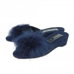 Navy & Diamante Allure Slippers | Lotus -Lotus Shoes Sale navy diamante allure slippers lotus p12831 29548 medium