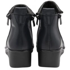Navy Leather Cordelia Wedge Ankle Boots | Lotus -Lotus Shoes Sale navy leather cordelia wedge ankle boots lotus p13469 31994 medium