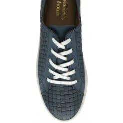 Navy Leather Kate Lace-Up Trainers | Stressless By Lotus -Lotus Shoes Sale navy leather kate lace up trainers stressless by lotus p13222 31611 medium