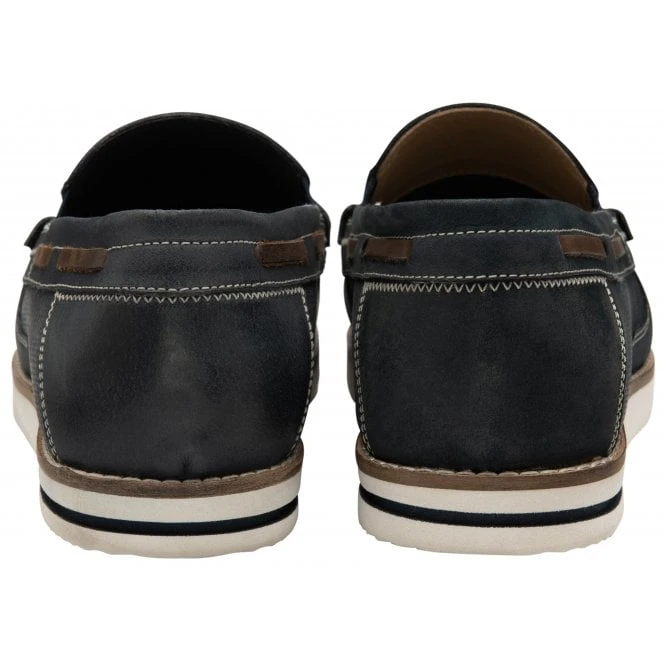 Navy Leather Saxon Loafers | Lotus 5 Navy Leather Saxon Loafers | Lotus - Image 3