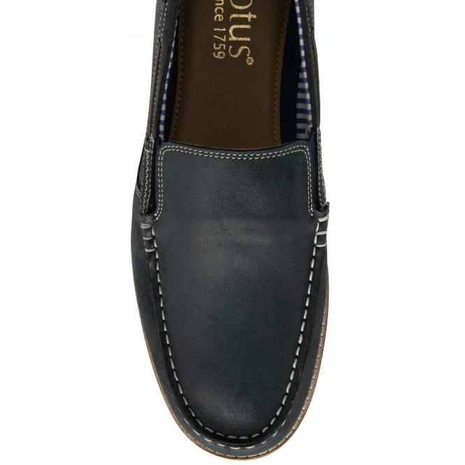 Navy Leather Saxon Loafers | Lotus 6 Navy Leather Saxon Loafers | Lotus - Image 4