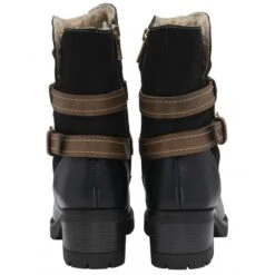 Navy & Tan Leather Salsa Mid-Calf Boots | Stressless By Lotus -Lotus Shoes Sale navy tan leather salsa mid calf boots stressless by lotus p13102 30843 medium