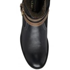 Navy & Tan Leather Salsa Mid-Calf Boots | Stressless By Lotus -Lotus Shoes Sale navy tan leather salsa mid calf boots stressless by lotus p13102 30844 medium