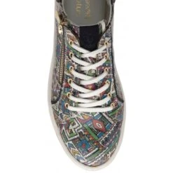 Navy & Tribal-Print Leather Serene Casual Trainers | Stressless By Lotus 9 Navy & Tribal-Print Leather Serene Casual Trainers | Stressless By Lotus -Lotus Shoes Sale navy tribal print leather serene casual trainers stressless by lotus p13729 33084 medium