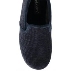 Navy Velour Sheldon Slippers | Lotus -Lotus Shoes Sale navy velour sheldon slippers lotus p13134 31085 medium