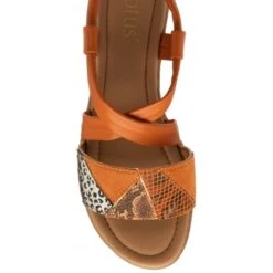 Orange Leather Evette Open-Toe Sandals | Lotus -Lotus Shoes Sale orange leather evette open toe sandals lotus p13591 32800 medium