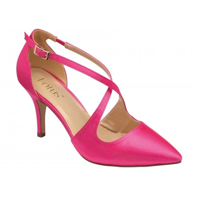 Pink Satin Willow Court Shoes | Lotus 3 Pink Satin Willow Court Shoes | Lotus