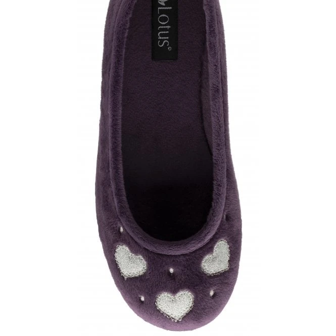 Purple Lois Ballerina Slippers | Lotus 6 Purple Lois Ballerina Slippers | Lotus - Image 4