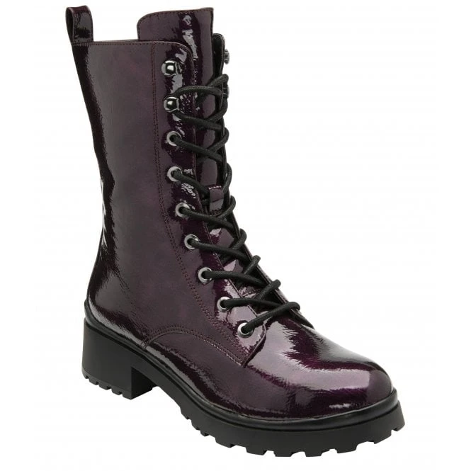 Purple Patent Delaney Mid-Calf Boots | Lotus 3 Purple Patent Delaney Mid-Calf Boots | Lotus