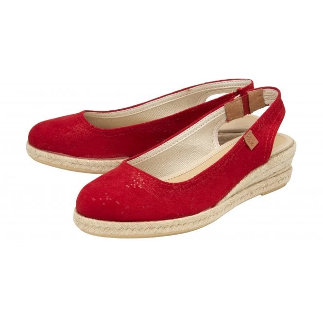 Red Anais Espadrille Wedge Shoes | Lotus 4 Red Anais Espadrille Wedge Shoes | Lotus - Image 2