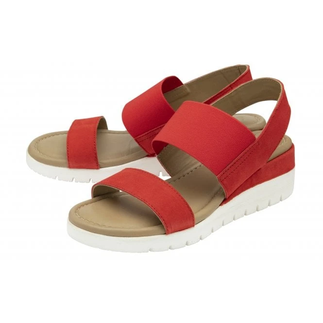 Red Cecilla Open-Toe Sandals | Lotus 4 Red Cecilla Open-Toe Sandals | Lotus - Image 2