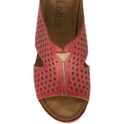 Red Leather Genevieve Mule Sandals | Lotus -Lotus Shoes Sale red leather genevieve mule sandals lotus p13791 33348 medium