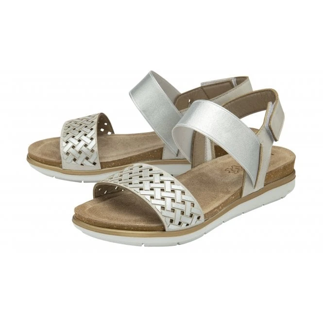 Silver Almalfi Ankle Strap Sandals | Lotus 4 Silver Almalfi Ankle Strap Sandals | Lotus - Image 2
