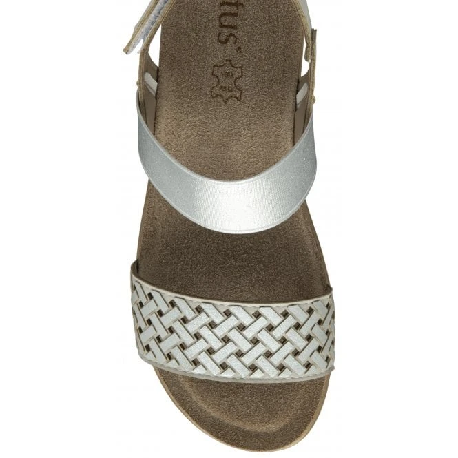 Silver Almalfi Ankle Strap Sandals | Lotus 6 Silver Almalfi Ankle Strap Sandals | Lotus - Image 4