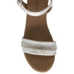 Silver Nantes Open-Toe Wedge Sandals | Lotus -Lotus Shoes Sale silver nantes open toe wedge sandals lotus p13775 32860 medium