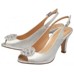 Silver Shimmer Elodie Sling-Back Shoes | Lotus -Lotus Shoes Sale silver shimmer elodie sling back shoes lotus p12902 30184 medium