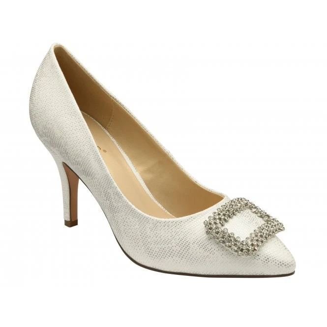Silver Snake-Print Petunia Court Shoes | Lotus 3 Silver Snake-Print Petunia Court Shoes | Lotus
