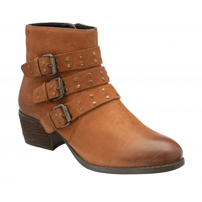 Tan Leather Emelia Zip-Up Ankle Boots | Lotus 3 Tan Leather Emelia Zip-Up Ankle Boots | Lotus