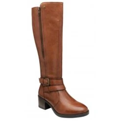 Tan Leather Jive Knee High Boots | Lotus