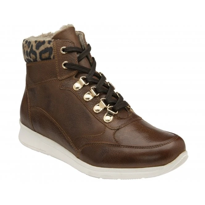 Tan Leather & Leopard-Print Saskia High Top Trainers | Stressless By Lotus 3 Tan Leather & Leopard-Print Saskia High Top Trainers | Stressless By Lotus