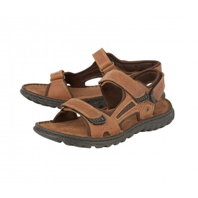 Tan Leather Noah Strap Sandals | Lotus 4 Tan Leather Noah Strap Sandals | Lotus - Image 2