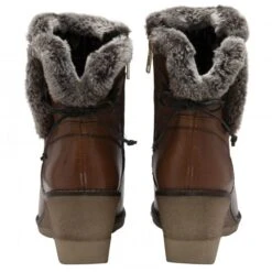 Tan Leather Stephanie Wedge Ankle Boots | Lotus -Lotus Shoes Sale tan leather stephanie wedge ankle boots lotus p13116 30939 medium