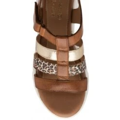 Tan & Leopard-Print Leather Shiloh Open-Toe Sandals | Stressless By Lotus -Lotus Shoes Sale tan leopard print leather shiloh open toe sandals stressless by lotus p13685 32816 medium
