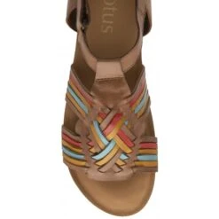 Tan Multi-Leather Cairnes Open-Toe Flatform Sandals | Lotus -Lotus Shoes Sale tan multi leather cairnes open toe flatform sandals lotus p13583 32744 medium