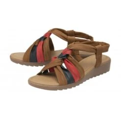 Tan Multi-Leather Ember Wedge Sandals | Lotus -Lotus Shoes Sale tan multi leather ember wedge sandals lotus p13282 31218 medium