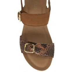 Tan & Snake-Print Leather Brynlee Open-Toe Wedge Sandals | Lotus -Lotus Shoes Sale tan snake print leather brynlee open toe wedge sandals lotus p13679 32708 medium