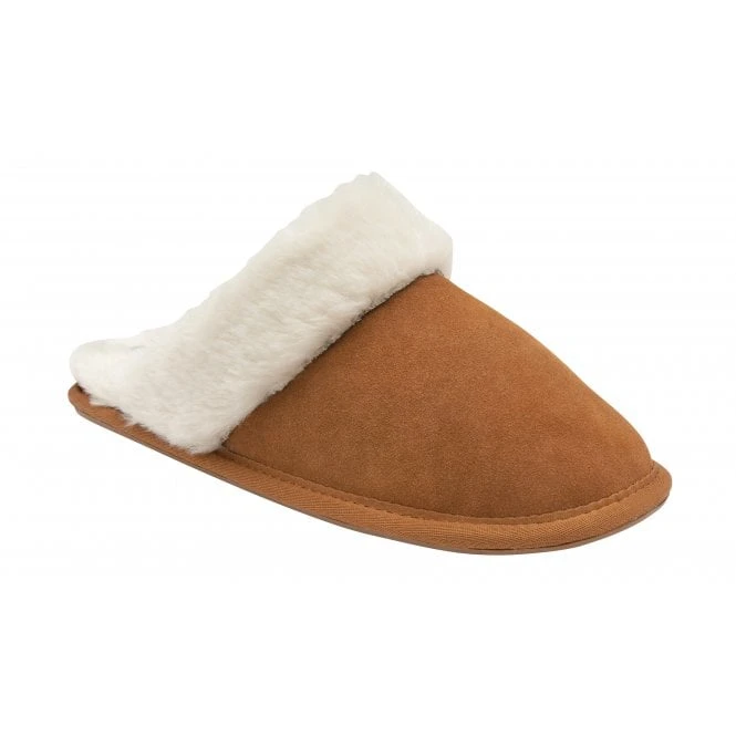 Tan Suede Cressida Mule Slippers | Lotus 3 Tan Suede Cressida Mule Slippers | Lotus