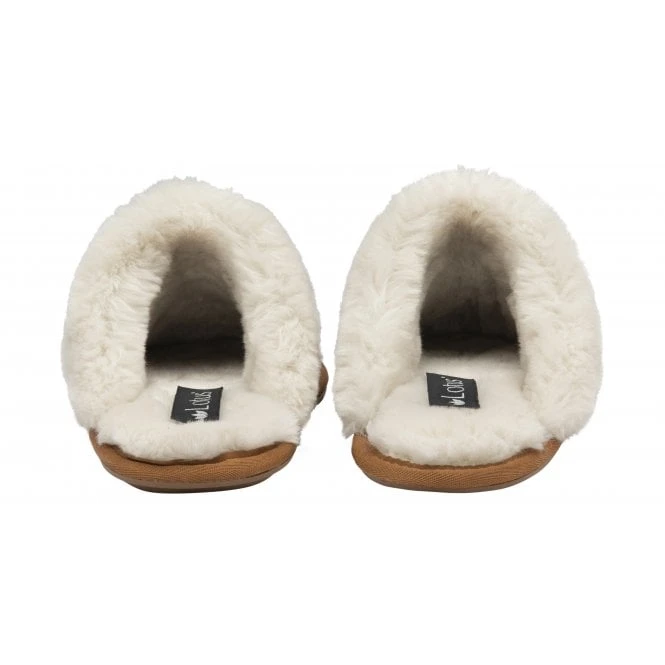 Tan Suede Cressida Mule Slippers | Lotus 5 Tan Suede Cressida Mule Slippers | Lotus - Image 3