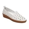 White Leather Karson Slip-On Shoes | Lotus