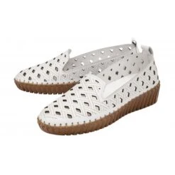 White Leather Karson Slip-On Shoes | Lotus -Lotus Shoes Sale white leather karson slip on shoes lotus p13630 33166 medium