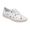 White Leather Kay Lace-Up Shoes | Lotus