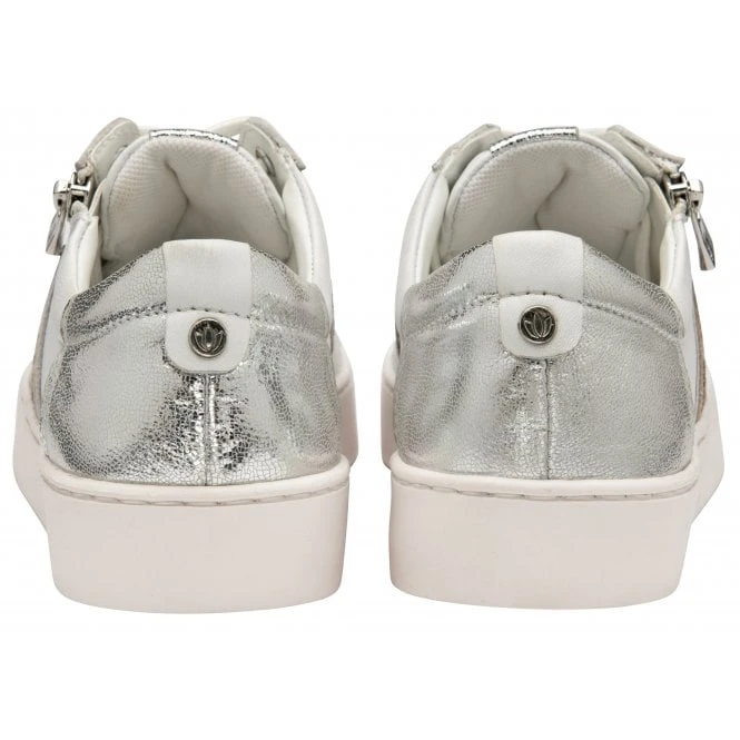 White & Leopard-Print Leather Sahara Zip-Up Trainers | Stressless By Lotus 5 White & Leopard-Print Leather Sahara Zip-Up Trainers | Stressless By Lotus - Image 3