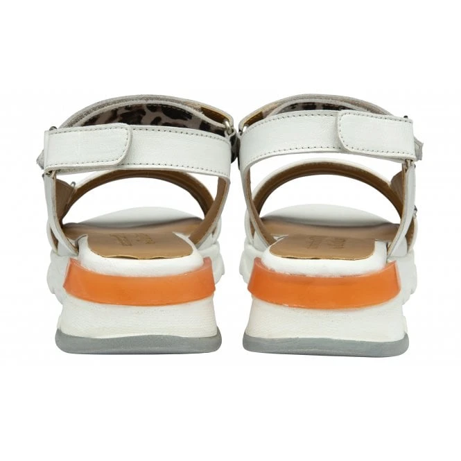 White & Leopard-Print Leather Verena Open-Toe Sandals | Stressless By Lotus 5 White & Leopard-Print Leather Verena Open-Toe Sandals | Stressless By Lotus - Image 3