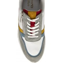 White Multi-Leather Suzuka Zip-Up Casual Trainers | Stressless By Lotus -Lotus Shoes Sale white multi leather suzuka zip up casual trainers stressless by lotus p13608 32940 medium
