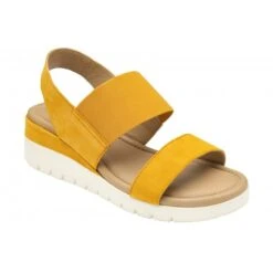 Yellow Suede Cecilla Open-Toe Sandals | Lotus