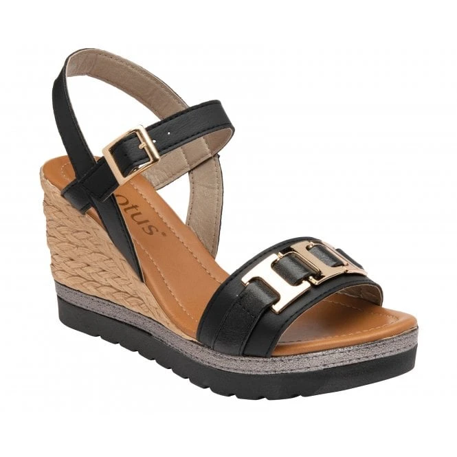 Front Page -Lotus Shoes Sale black carina open toe wedge sandals lotus p13692 32841 medium